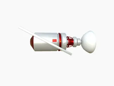 Satellite D10 China - SciFi Space Design Low-poly 3D model