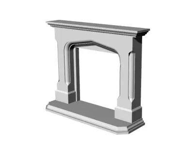 Dolls House Miniature Tudor Stone Fireplace 12th Scale 3D print model