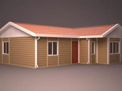 HOME house with roof 3D model