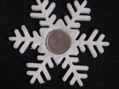 Snowflake for magnet 3D print model