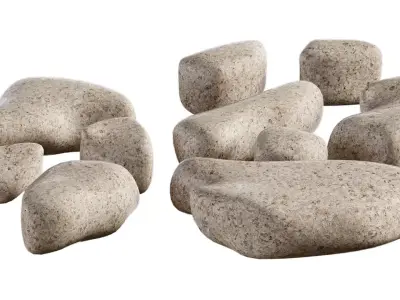 Garden Stone Set 3D model