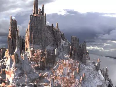 Winter Fortress French style 3D model