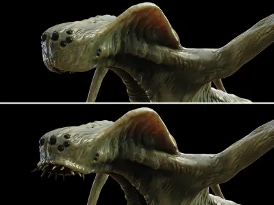 The Alien Symbiont from Sputnik Low-poly 3D model