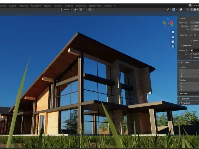 Exterior house design 3D model purchase
