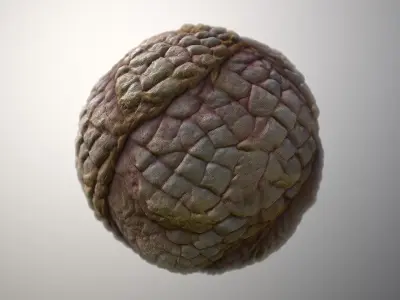 Material Skin Monster 52 Seamless PBR Texture Texture