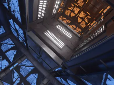 High Fidelity Cube 1997 Film Set - C4D Octane 3D model