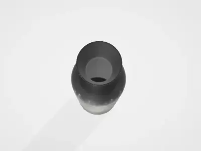  Mother of Pearl Inlay Lacquer Tall Floor Vase Handcrafted 3D model