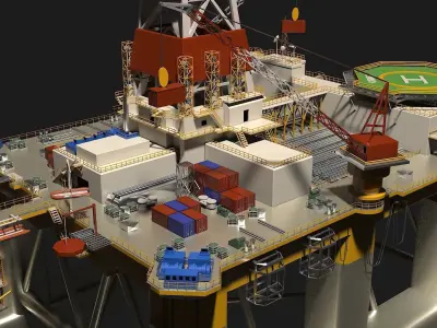 TransOcean Legend Oil Platform 3D model