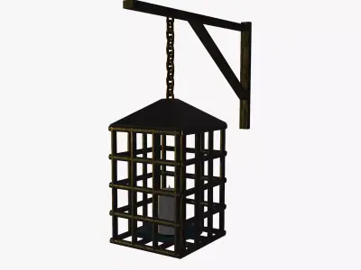 Medieval lantern 3D model purchase