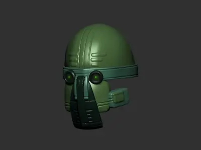 helmet high poly sculpt 3d printable  3D model 89