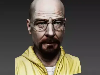 Walter White Bust Breaking Bad 3D print model
