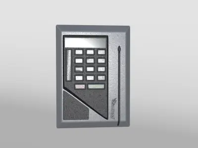 Security Keypad with Magnetic Stripe Card Reader Low-poly 3D model