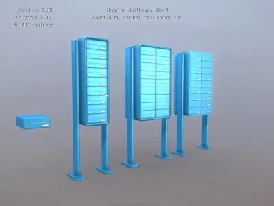 Modular Mailboxes Wip-3 3D model