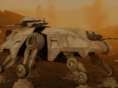 AT-TE Low-poly 3D model