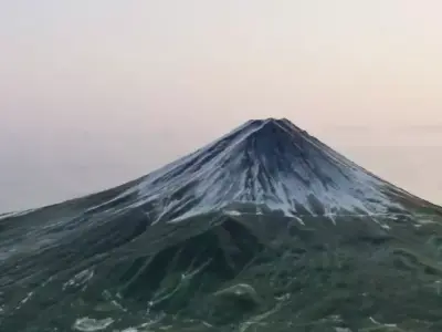 Mt Fuji realistic terrain model 3D model