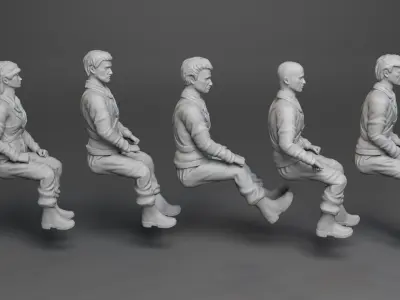 Fantastic voyage 1966 sitting figures 3D print model