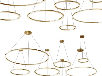 Cerchio Pendant light 3D model