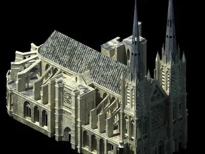 Different dimension - architecture - church 01 3D model