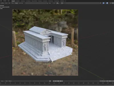 TEMPLE OF GEMINI - Templo de Geminis - Casa de Geminis Low-poly 3D model