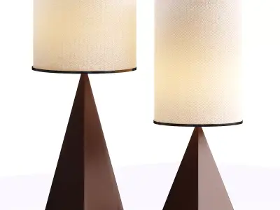 Table lamp with light bulb 3D print model