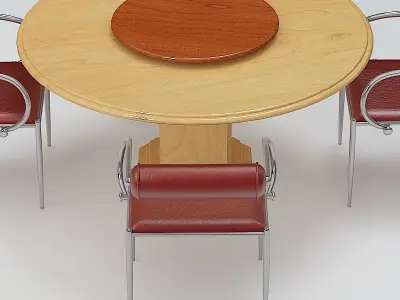 Chair and Table Set 3D model