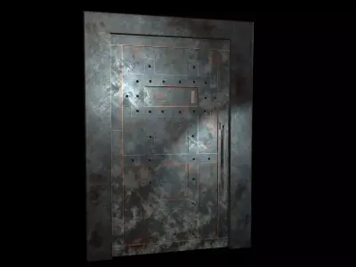 DoorMetalRustV1 Low-poly 3D model