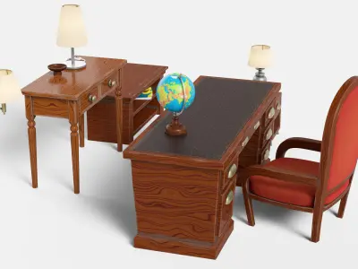 Stylized furniture set 3D model