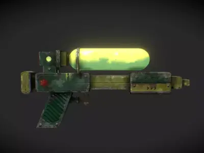 Cartoon - SciFi - Acid Gun  Low-poly 3D model