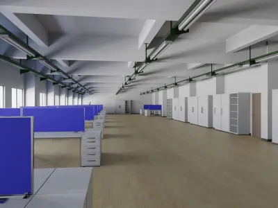 Office Interior 1 Low-poly 3D model