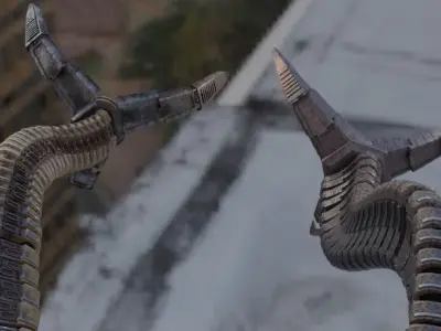 Doctor Octopus Top Arm Collection SM2 And NWH Versions Together 3D Model Pack