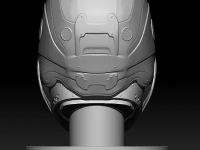 Sci-fi helmet 3D printable model 3D print model