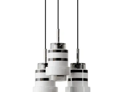 Ceramic and Glazed Copper Pendant and Suspension 3D model