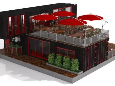 Container Restaurant 3D model purchase