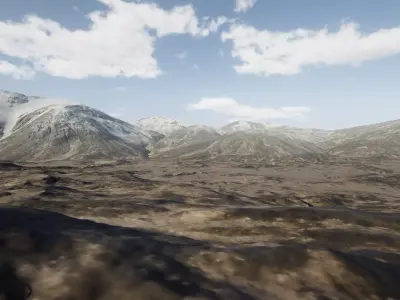 Hilltop topography and landform 3D model