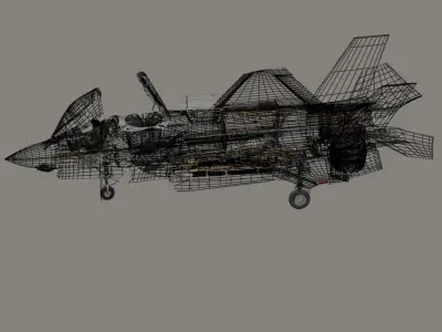  USMC F-35 B Lightning II Operational Model with pilot 
