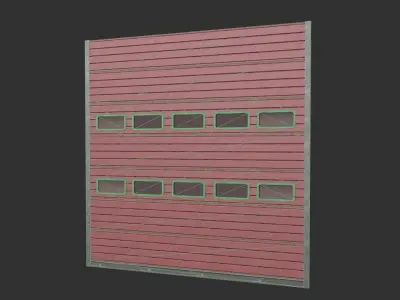 Garage Sliding Door Low-poly 3D model