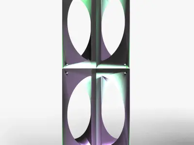 Stage Decor 24 Modular Wall Column 3D model