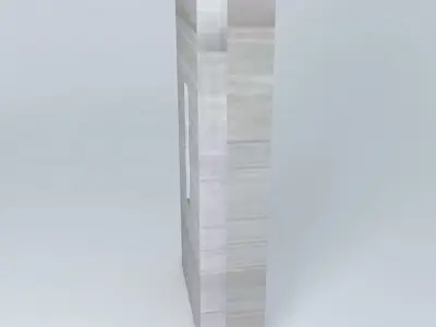 4 x 8 grey wood with light box Free 3D model