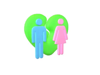 Divorce Symbol v1 007 Low-poly 3D model