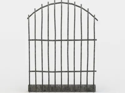 Gates wrought iron gate Low-poly 3D model
