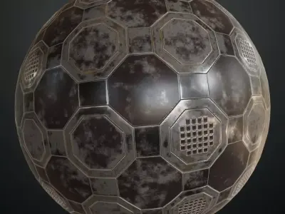 Mix Metal Surface Material PBR Seamless Texture