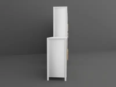 Cabinet Set of office furniture with doors and drawers 3D model
