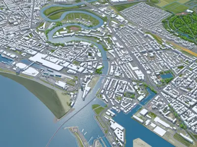 Bremerhaven Germany Low-poly 3D model
