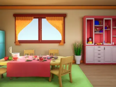 Asset - Cartoons - Background 02 - Hight Poly 3D model