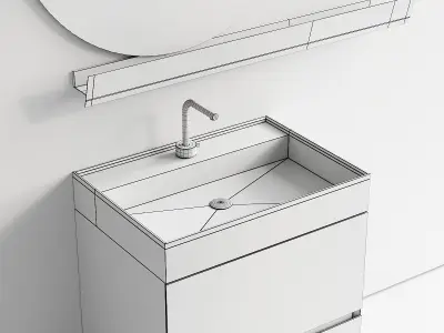 Arbi Arredobagno Code Riga 03 Vanity Unit Set 3 Low-poly 3D model