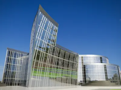 Wavy office building 3D model