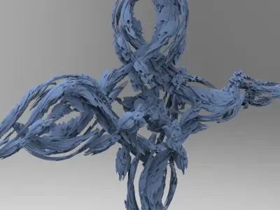 Dantes Purgatory ivy swarms 3D model