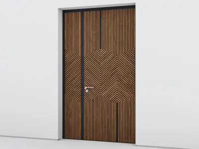 Aluminium door 121 3D model