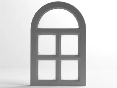 Window 6 arched 3D model