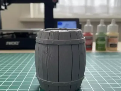 Barrel Miniature 20mm 25mm Pre-supported STL Free 3D print model